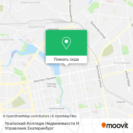 Карта Уральский Колледж Недвижимости И Управлеия