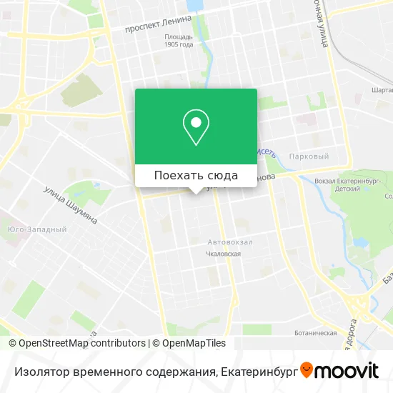 Карта Изолятор временного содержания