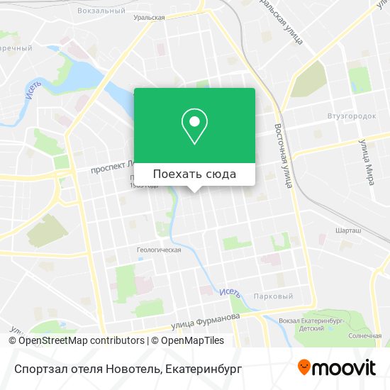 Карта Спортзал отеля Новотель