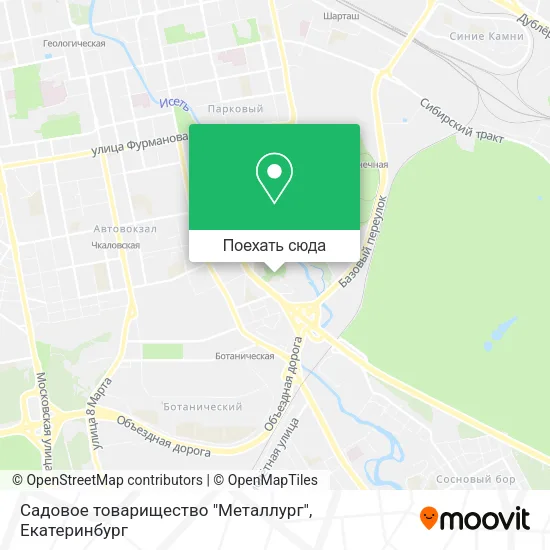 Карта Садовое товарищество "Металлург"
