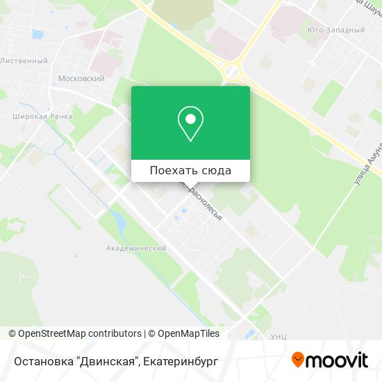 Карта Остановка "Двинская"