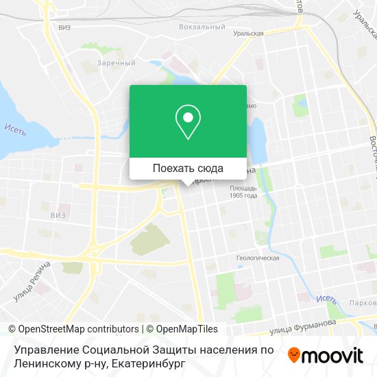 Карта Управление Социальной Защиты населения по Ленинскому р-ну