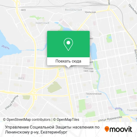 Карта Управление Социальной Защиты населения по Ленинскому р-ну