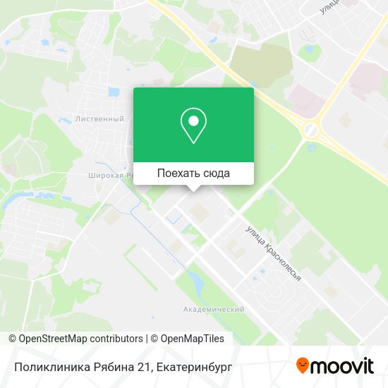 Карта Поликлиника Рябина 21