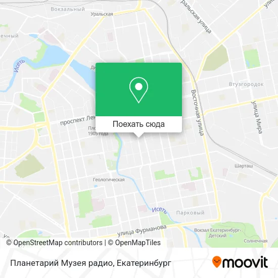 Карта Планетарий Музея радио