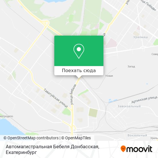 Карта Автомагистральная Бебеля Донбасская