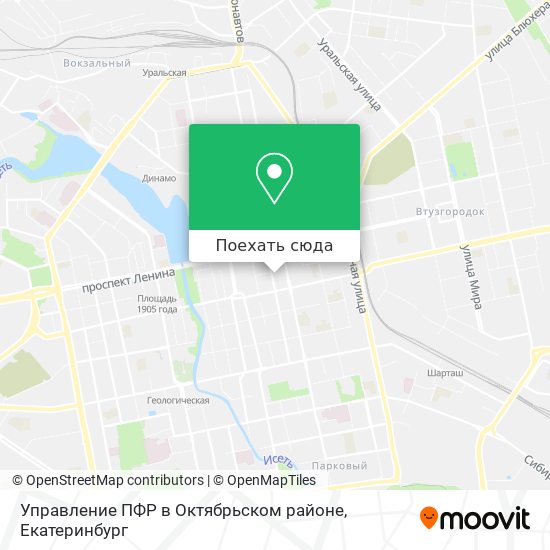 Карта Управление ПФР в Октябрьском районе