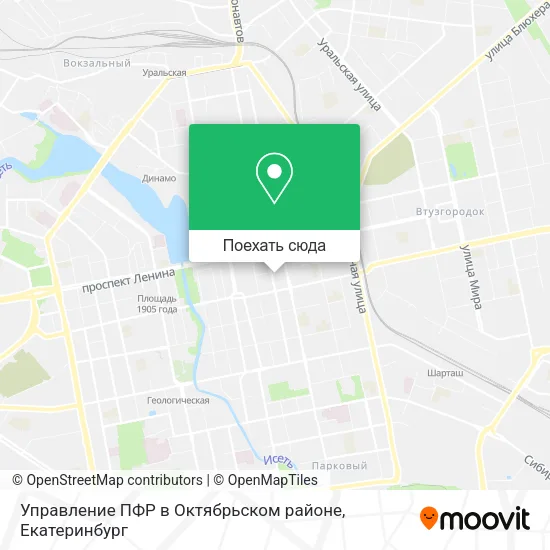 Карта Управление ПФР в Октябрьском районе