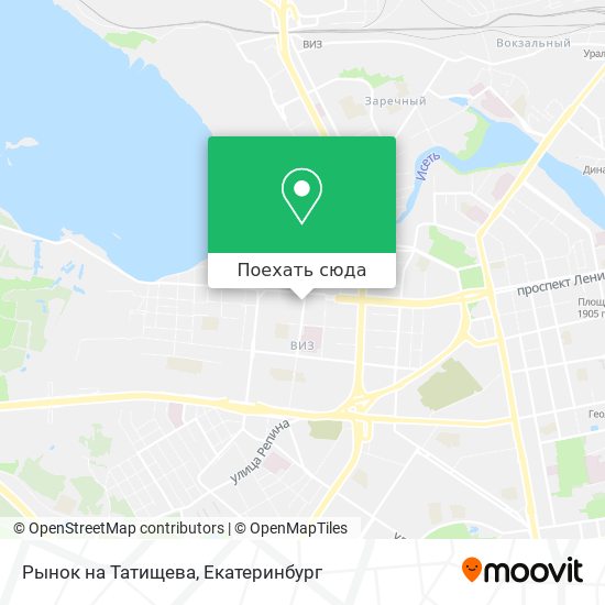 Карта Рынок на Татищева