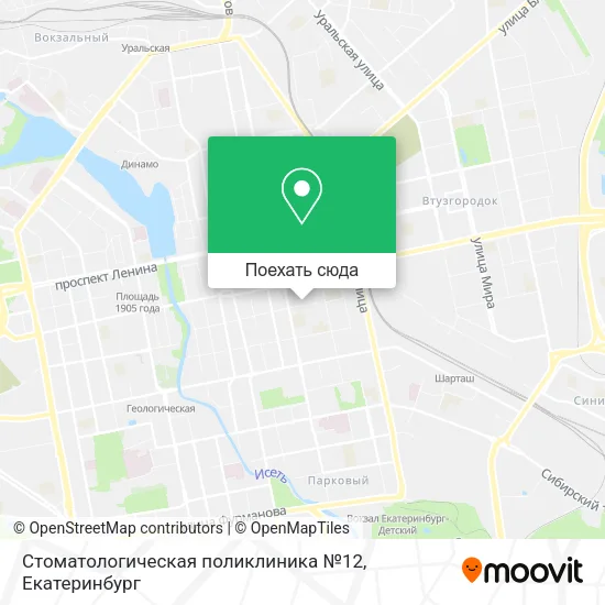 Карта Стоматологическая поликлиника №12