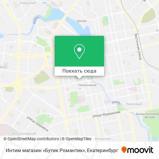 Карта Интим магазин «Бутик Романтик»