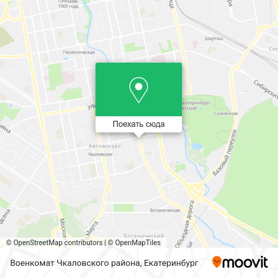 Карта Военкомат Чкаловского района