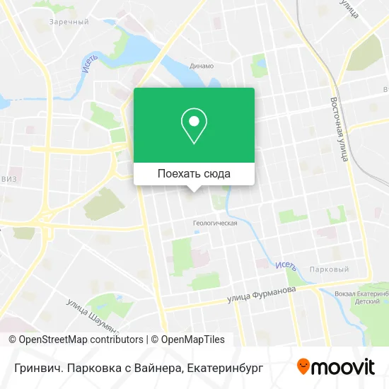 Карта Гринвич. Парковка с Вайнера