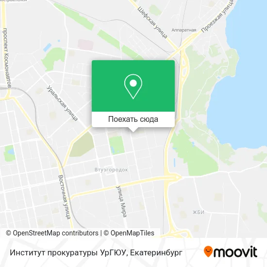 Карта Институт прокуратуры УрГЮУ
