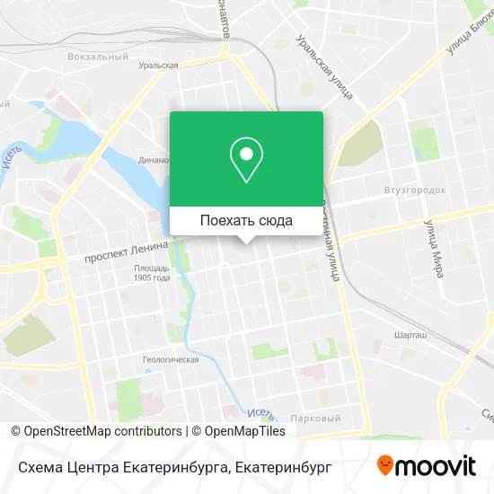 Карта Схема Центра Екатеринбурга