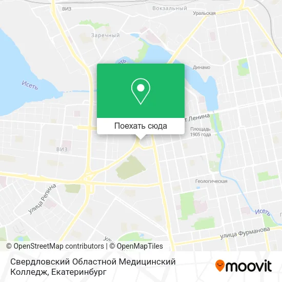 Карта Свердловский Областной Медицинский Колледж