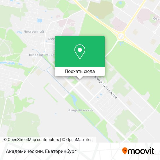 Карта Академический