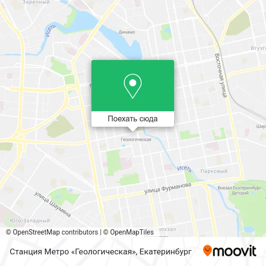 Карта Станция Метро «Геологическая»