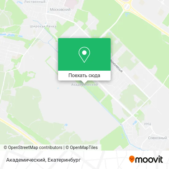 Карта Академический