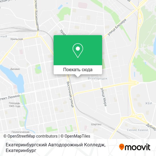 Карта Екатеринбургский Автодорожный Колледж