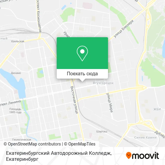 Карта Екатеринбургский Автодорожный Колледж
