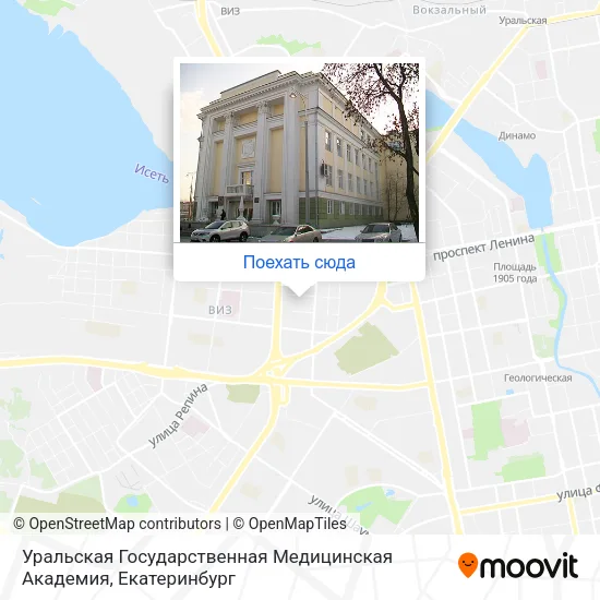 Карта Уральская Государственная Медицинская Академия