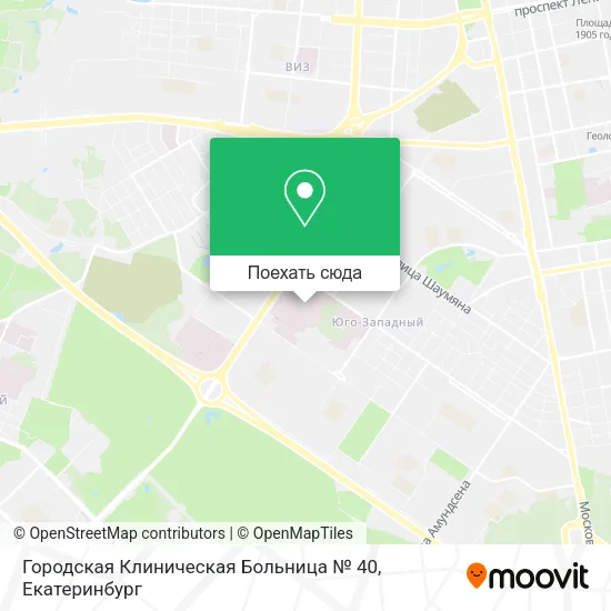 Карта Городская Клиническая Больница № 40