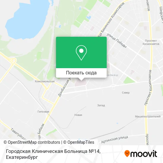 Карта Городская Клиническая Больница №14