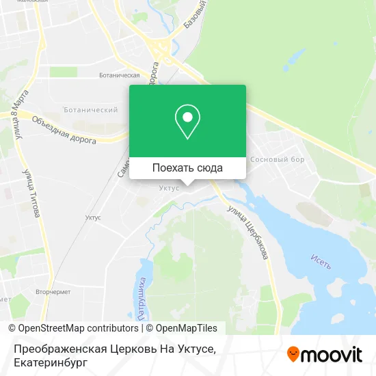 Карта Преображенская Церковь На Уктусе
