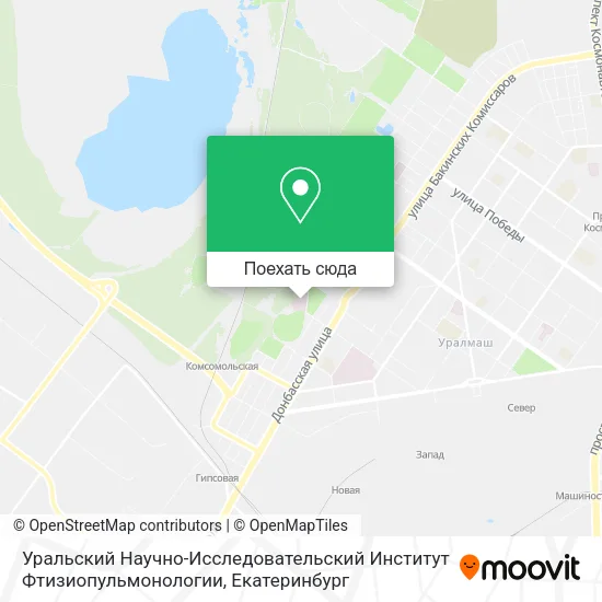 Карта Уральский Научно-Исследовательский Институт Фтизиопульмонологии