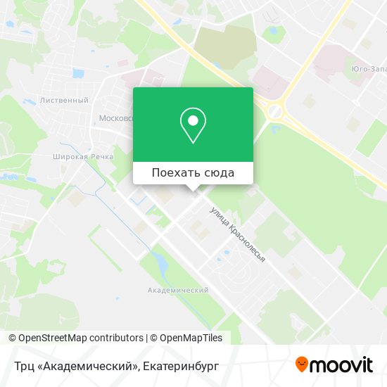 Карта Трц «Академический»