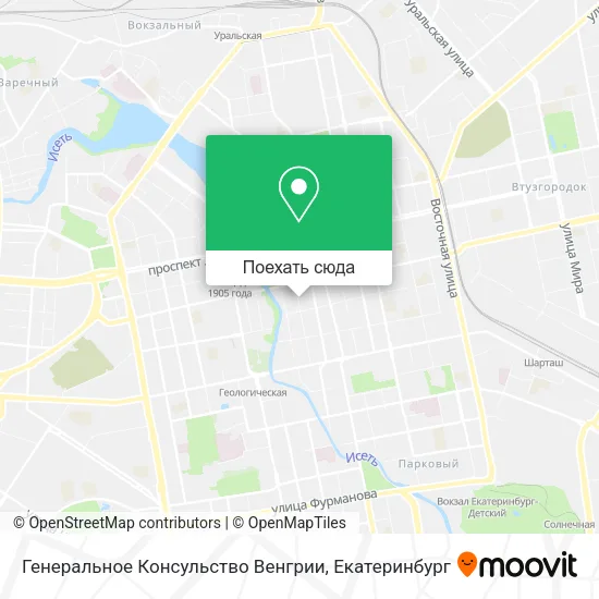 Карта Генеральное Консульство Венгрии
