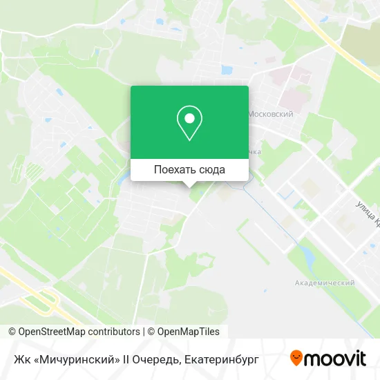 Карта Жк «Мичуринский» II Очередь