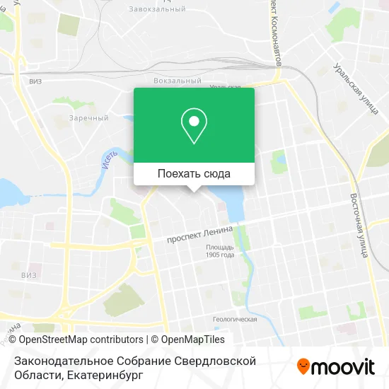 Карта Законодательное Собрание Свердловской Области