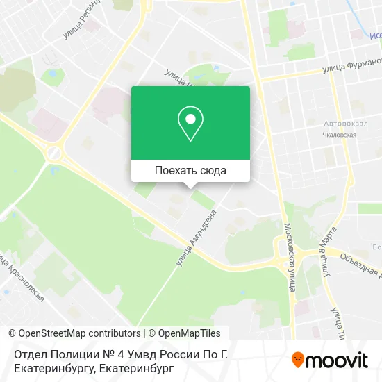 Карта Отдел Полиции № 4 Умвд России По Г. Екатеринбургу