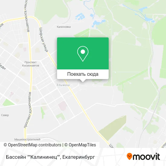 Карта Бассейн ""Калининец""