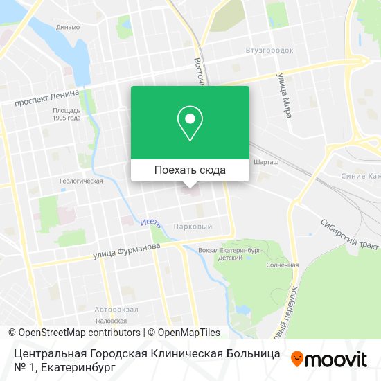 Карта Центральная Городская Клиническая Больница № 1