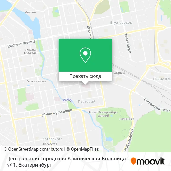 Карта Центральная Городская Клиническая Больница № 1