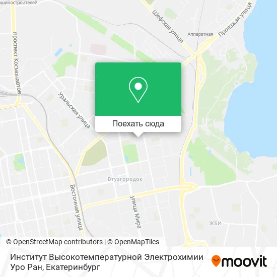 Карта Институт Высокотемпературной Электрохимии Уро Ран