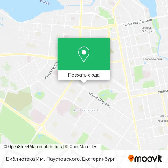 Карта Библиотека Им. Паустовского