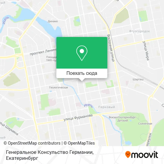 Карта Генеральное Консульство Германии