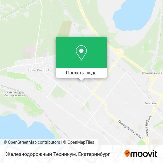 Карта Железнодорожный Техникум
