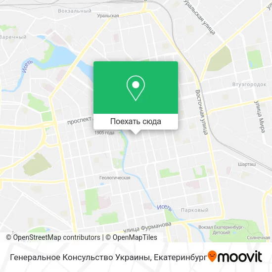 Карта Генеральное Консульство Украины