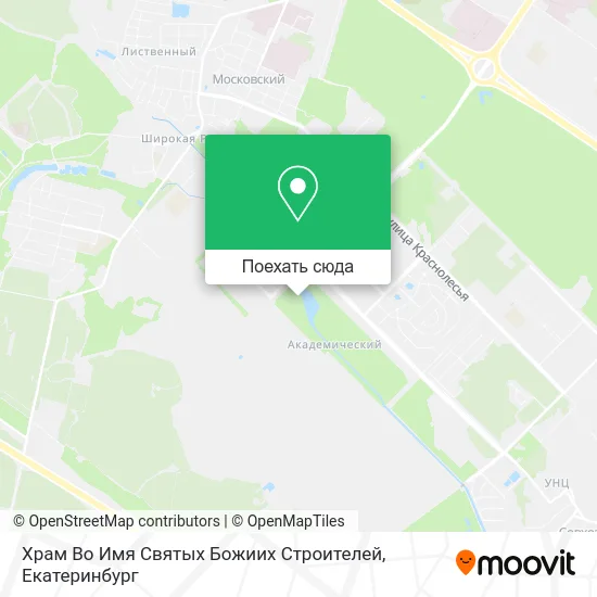 Карта Храм Во Имя Святых Божиих Строителей