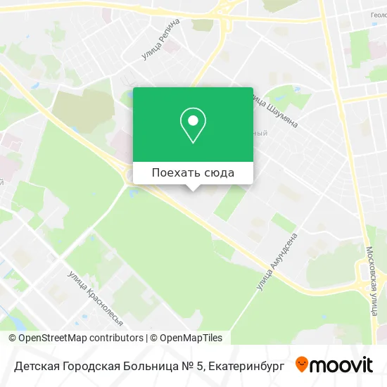 Карта Детская Городская Больница № 5