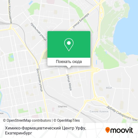 Карта Химико-Фармацевтический Центр Урфу