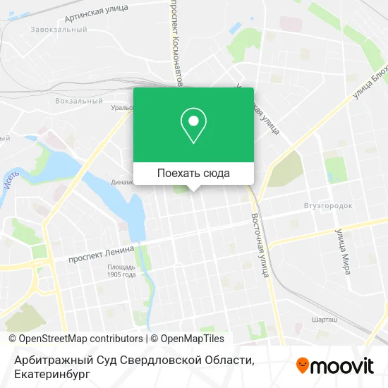 Карта Арбитражный Суд Свердловской Области