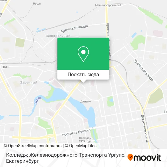 Карта Колледж Железнодорожного Транспорта Ургупс