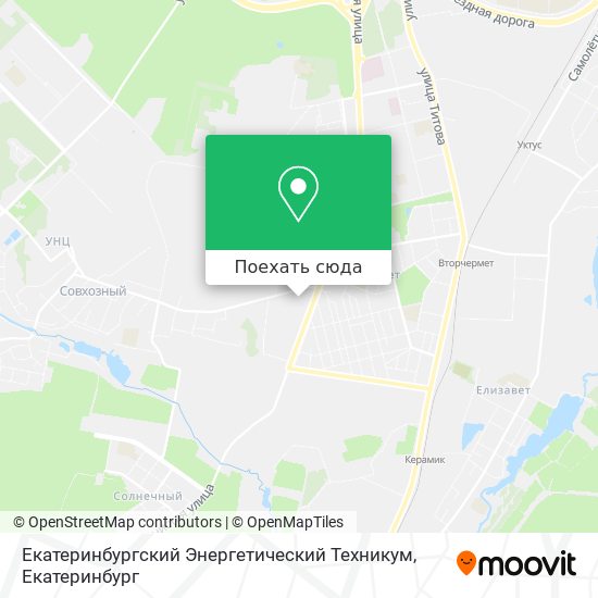 Карта Екатеринбургский Энергетический Техникум