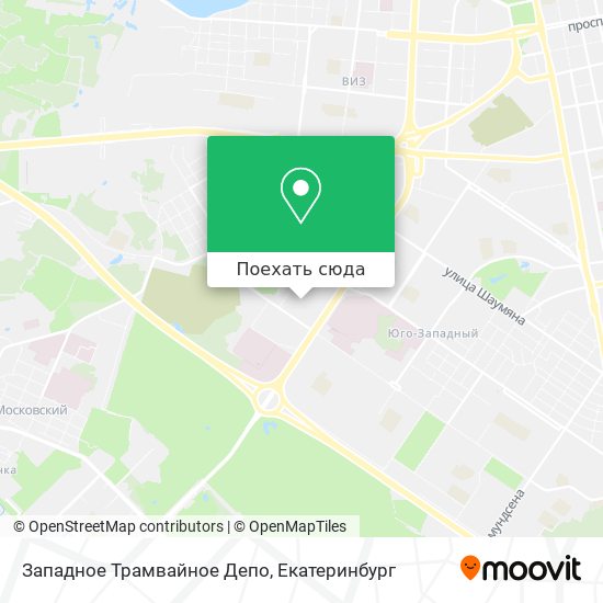 Карта Западное Трамвайное Депо